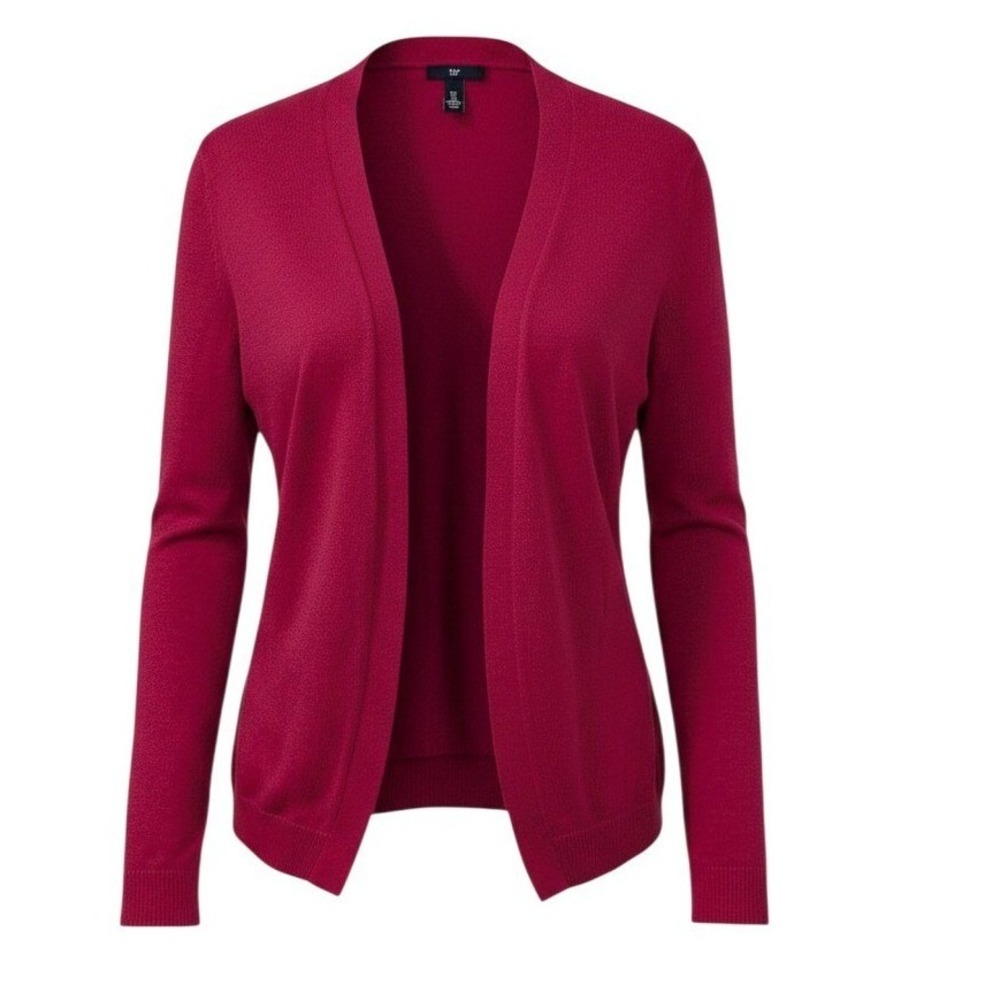 Gap Women's Pink Open Front Long Sleeve Cardigan Sweater Cotton Blend Small‎